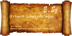 Erhard Szemirámisz névjegykártya